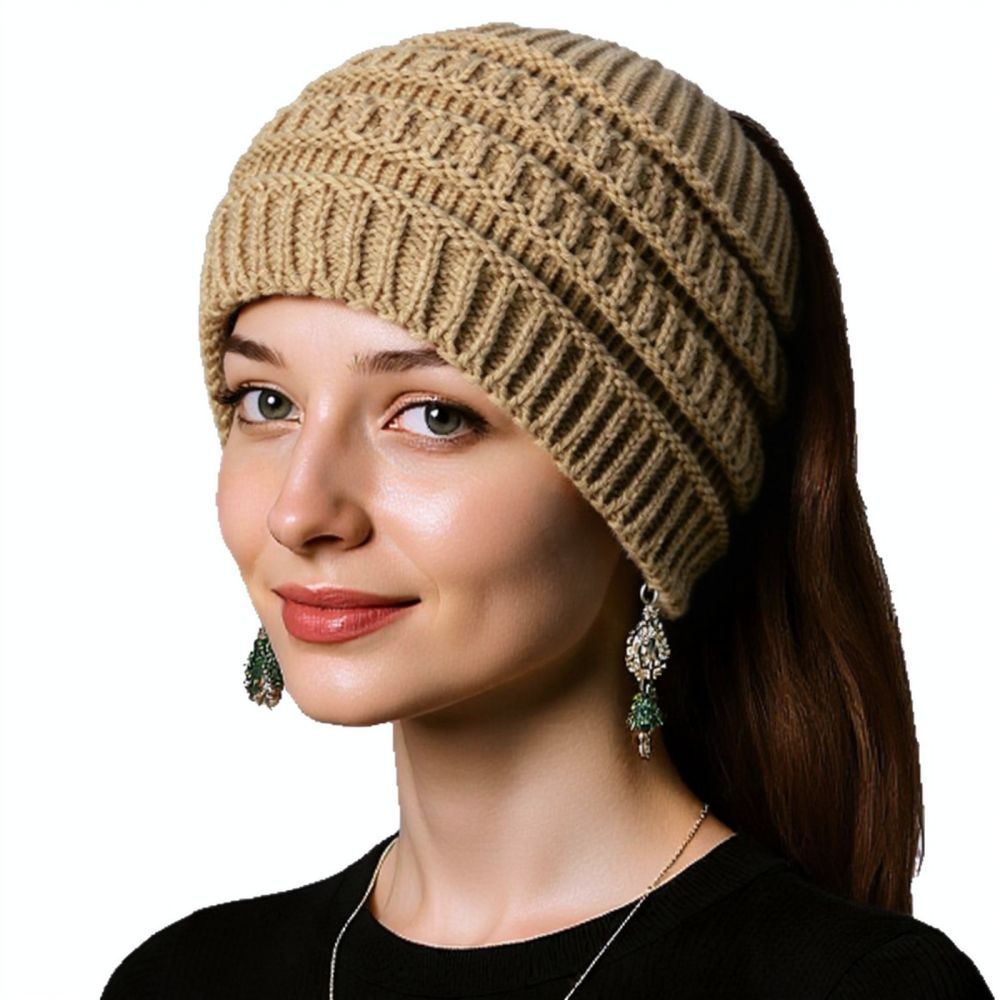 Fleece Ear Warmer Band - Diadema de punto ancha para invierno,