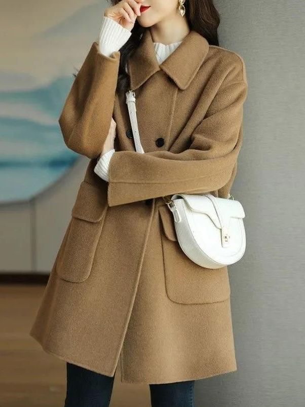 Wool Coat Peacoat - Elegante Abrigo de Lana de Longitud