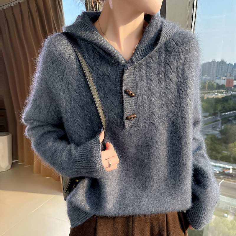 100% suéter con capucha de pun - Wool Coat Peacoat reseña y precio